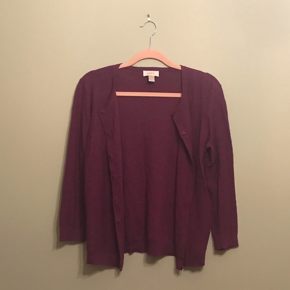 LOFT Button Cardigan